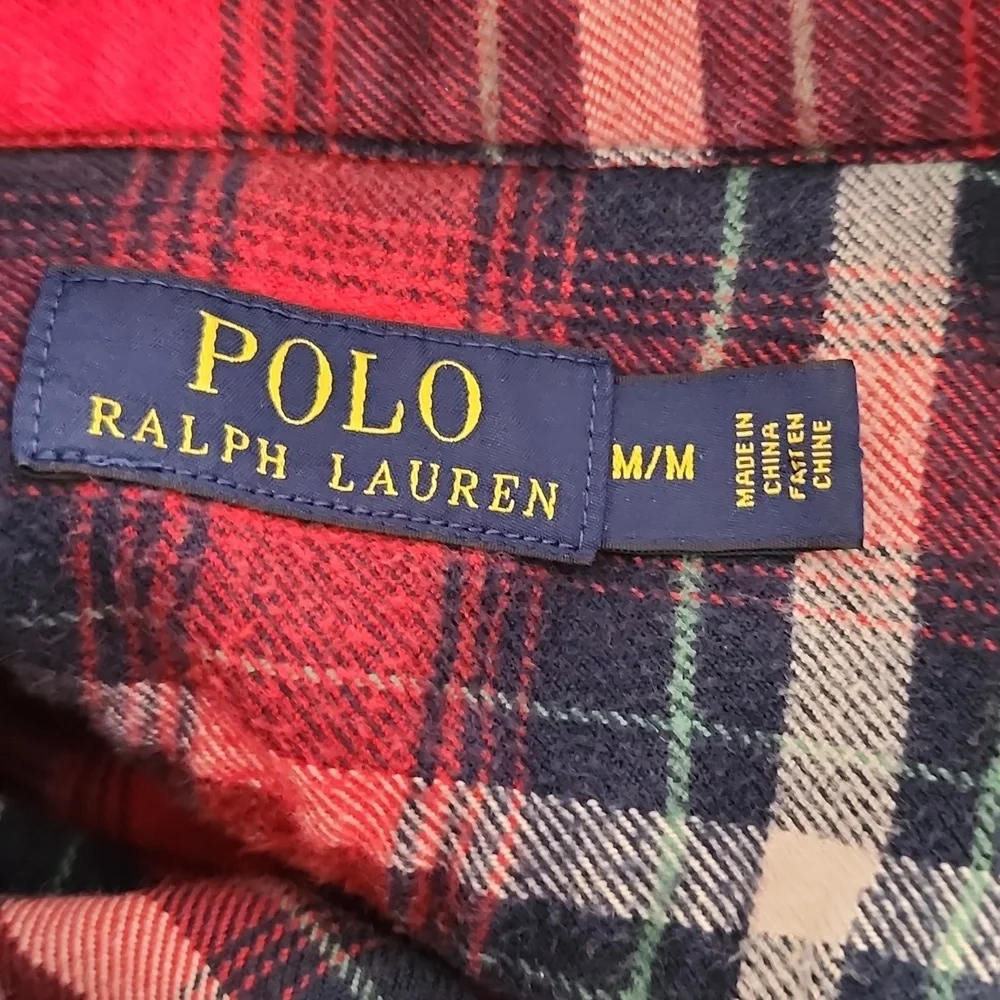 Polo Ralph Lauren‎ Red Plaid Flannel Button-up Shirt Men's Medium